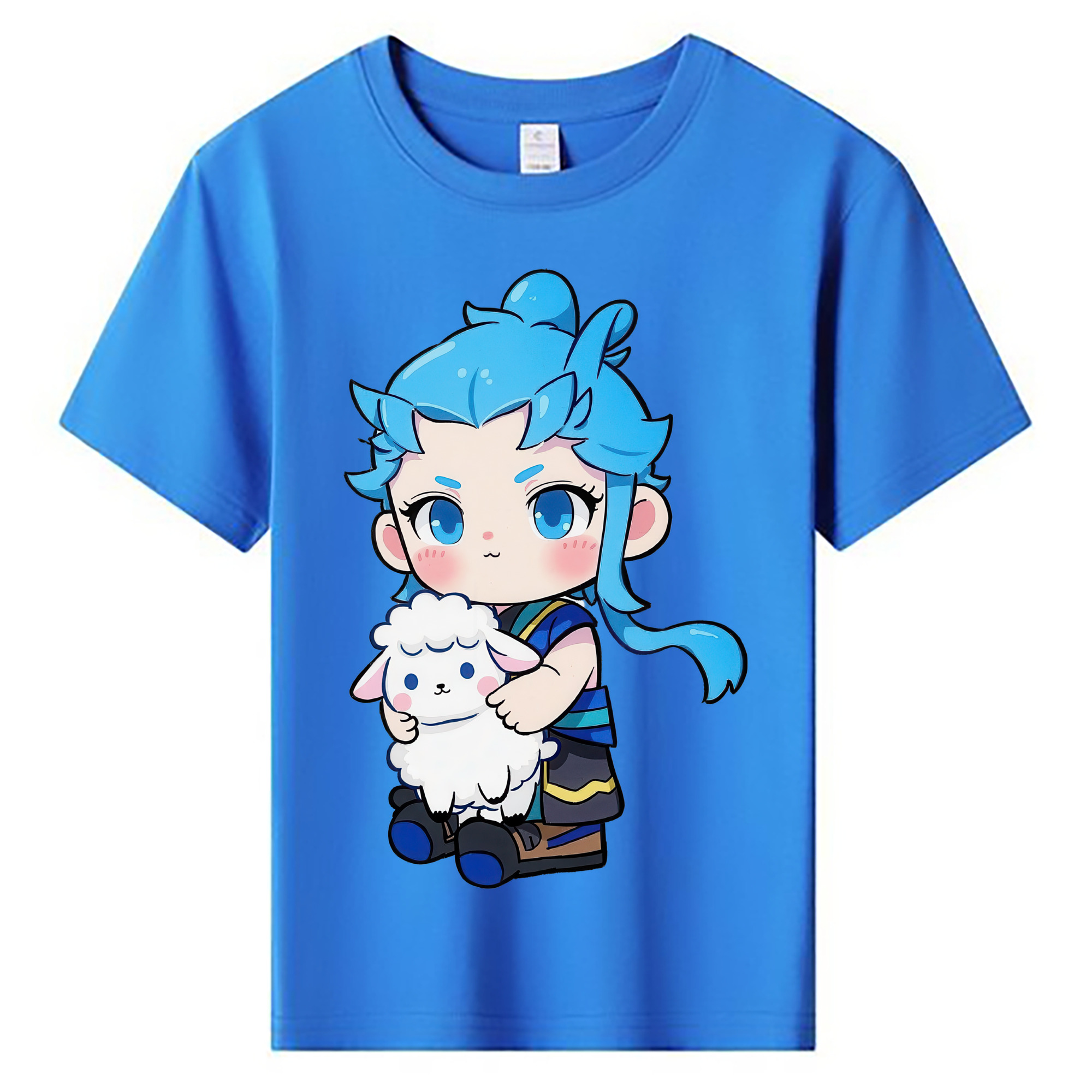 （画像用） Ne Zha 2 ナタ 魔童の大暴れ 綿100％キッズTシャツ（フロントプリント）